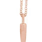 14K Rose Gold Personalized Puffy Heart Pendant with 16-18" Necklace