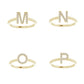 14k Yellow Gold Diamond Initial Ring