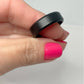 7mm Tungsten RAW Black Ring - Matte Finish and Bevel Edge Size 10