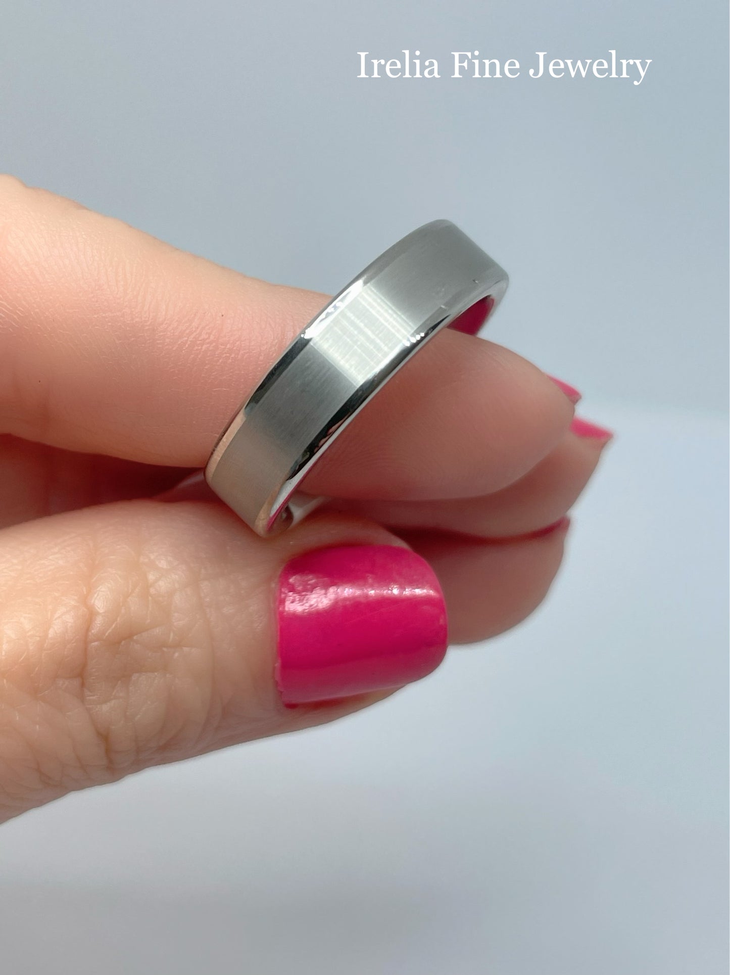 6MM Tungsten Carbide Ring - Satin Finish and Round Edge - Size 10