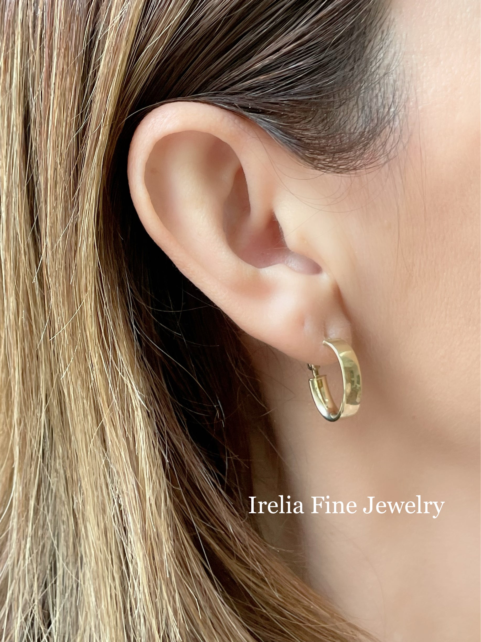 Fine jewelry deals gold hoop earrings