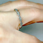 14k White Gold 1/5 CTW Scallop Natural Diamond  Stackable Ring