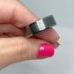 8 mm Triton Tungsten Band with Flat Brushed Center with Polished Edge