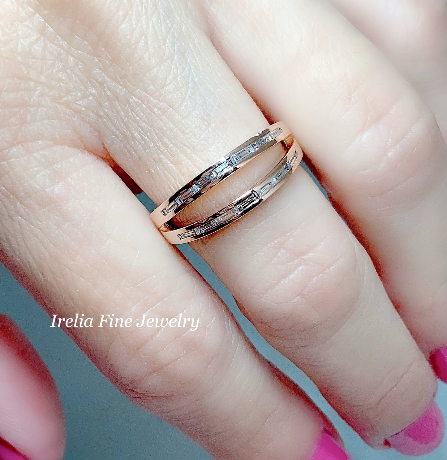 14k Rose Gold 1/3 CTW Natural Diamond Ring with Negative Space