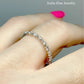 14K White 3/8 CTW Natural Diamond Eternity with Beaded design, Ring Size 7