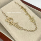 Custom Personalized Neck Wear : 14k Gold Double Name Necklace
