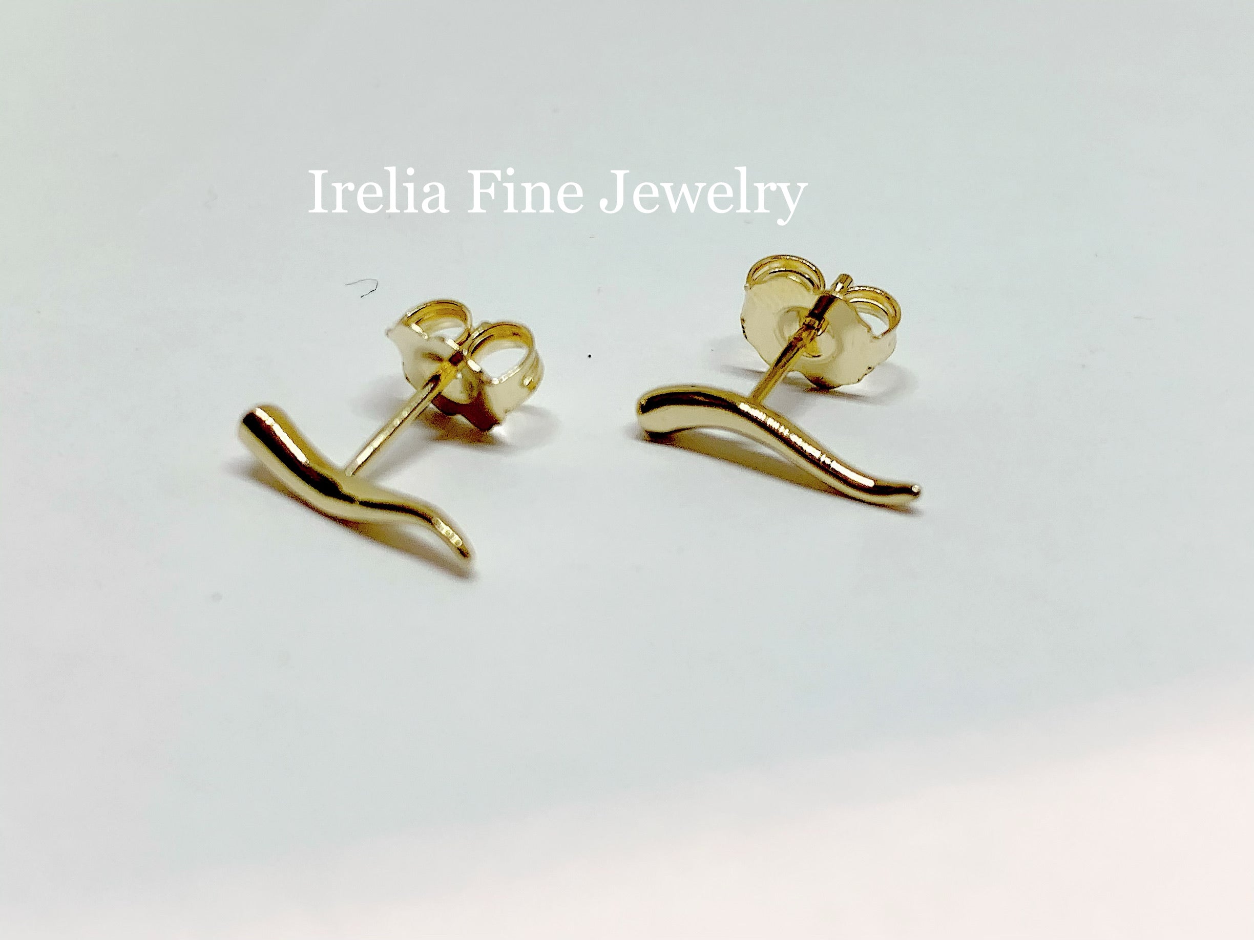 14k Gold Small Stud Earrings | Celestial | patapatajewelry