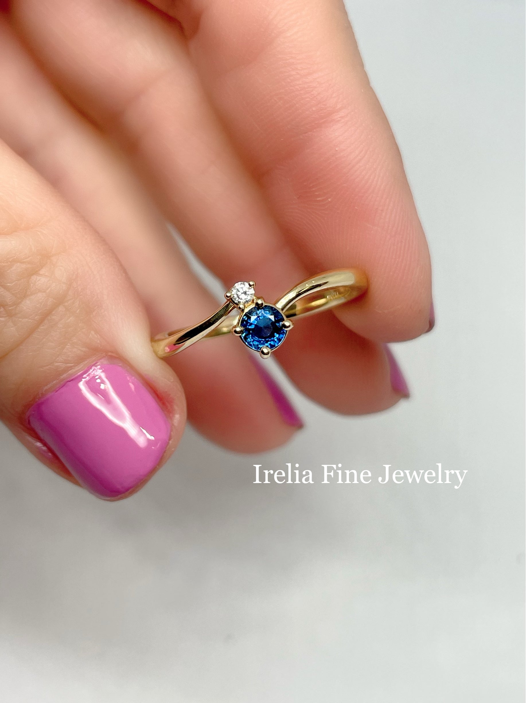 Art Deco Style Blue Sapphire Ring - McKenzie & Smiley Jewelers |  Clarksville TN