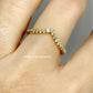 14K Yellow Gold 3/8 CTW Natural Diamond French-Set V Shape Ring