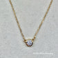 14k Gold 3mm or 4 mm Bezel Set Diamond Pendant, comes with 14k Gold Adjustable Chain
