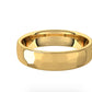 18k Yellow Gold Rock finish wedding band , width 5 millimeters