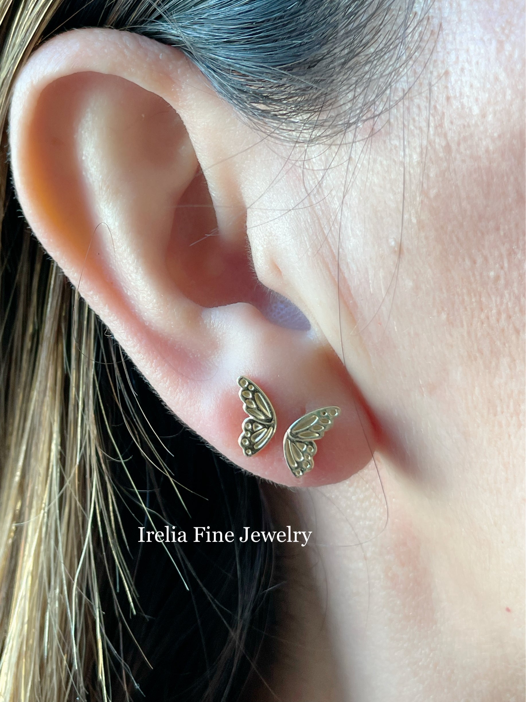 butterfly earring studs 