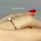 14k Yellow gold Skinny Stackable with Pearl, Size 6