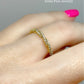 14K Gold 1/4 Carat Twisted Natural Diamond Eternity Ring , Size 7