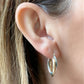two tone oval earrings 