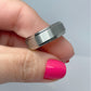 8mm Tungsten Satin Finish with Double Step Edge
