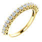 14K Gold 1/2 CTW Diamond Shared Prong Wedding or Stackable Ring